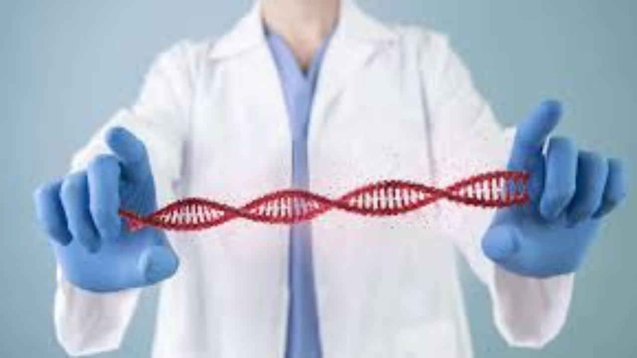 Pessoa manipulando DNA